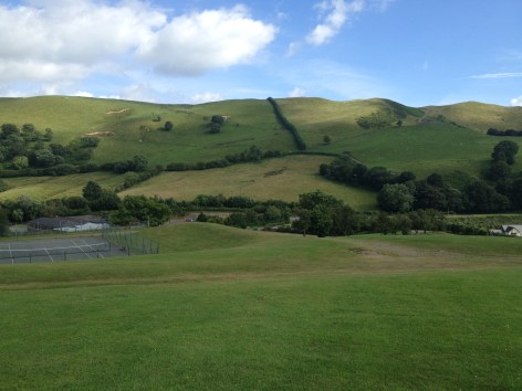 Green hills and valleys